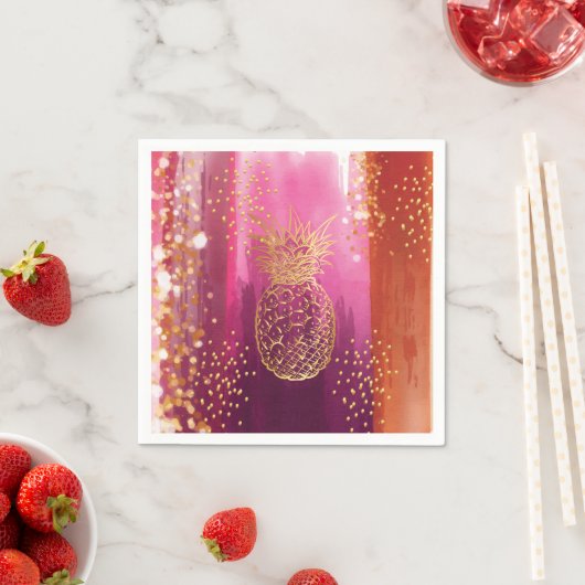 Ananas-Glitzer Serviette (Beispiel)