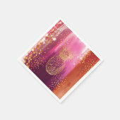 Ananas-Glitzer Serviette (Ecke)