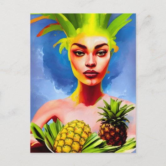 Ananas Goddess Postcard Postkarte (Vorderseite)