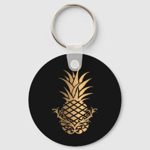 Ananas Gold Aloha Beaches T Shirt Hawaiian Hawa Schlüsselanhänger