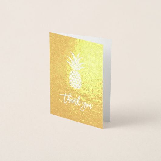 Ananas-Gold-Foil, vielen Dank für Ihr Foto Folienkarte (Vorderseite)