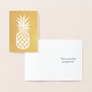 Ananas Gold Folienkarte