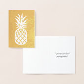 Ananas Gold Folienkarte (Anzeige)