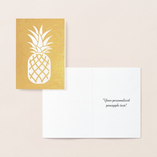 Ananas Gold Folienkarte (Anzeige)
