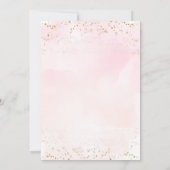 Ananas-Gold-Glitzer Rosa Brautparty I Einladung (Rückseite)