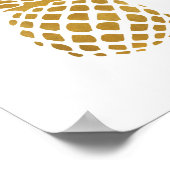 Ananas Gold - Kunstdrucken Poster (Ecke)