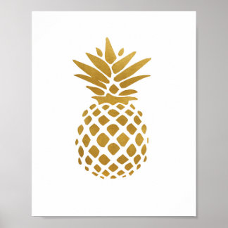 Ananas Gold - Kunstdrucken Poster