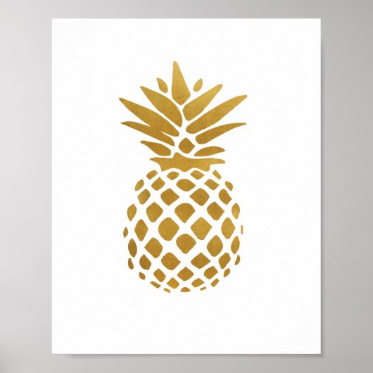 Ananas Gold - Kunstdrucken Poster (Vorne)