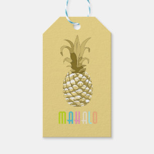 Ananas Gold Mahalo ID239 Geschenkanhänger