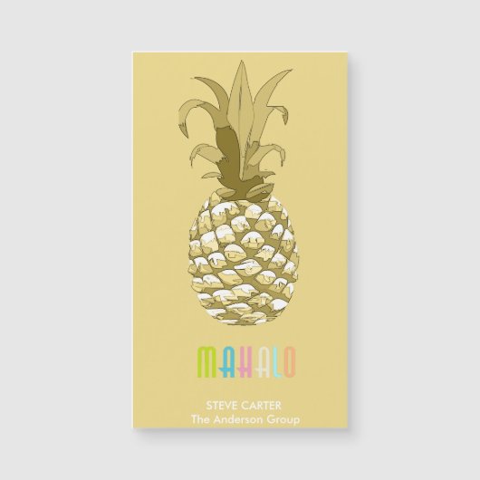 Ananas Gold Mahalo ID239 Magnetkarte (Vorderseite)