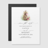 Ananas-Gold Save the Date Magnetkarte (Vorne/Hinten)
