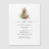 Ananas-Gold Save the Date Magnetkarte (Vorderseite)