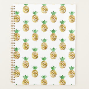 Ananas Gold Tropical Paper Planner Planer