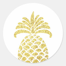 Ananas Gold Umschlag Aufkleber Aufkleber Tropical