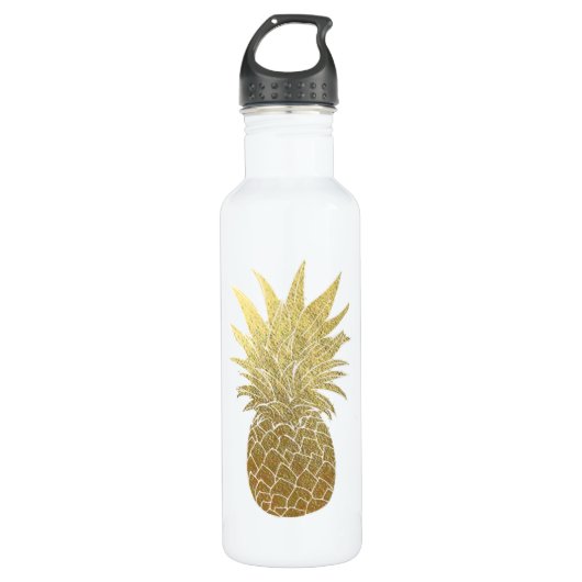 Ananas-Goldflasche Edelstahlflasche (Vorderseite)