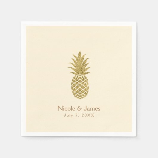 Ananas-Goldmedaille Serviette (Vorderseite)