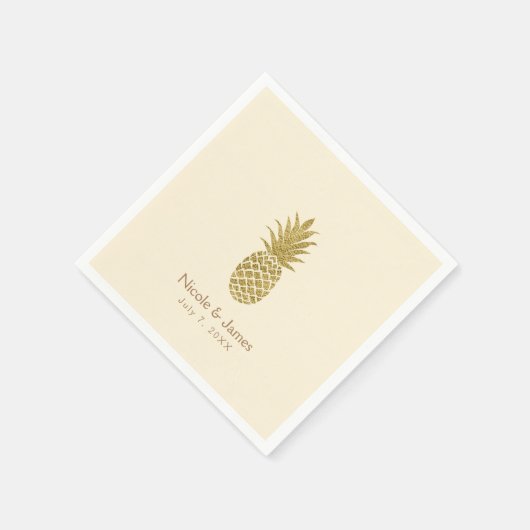 Ananas-Goldmedaille Serviette (Ecke)