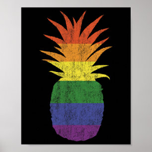 Ananas Grafik Aloha Strände Hawaii Vintage Ret Poster