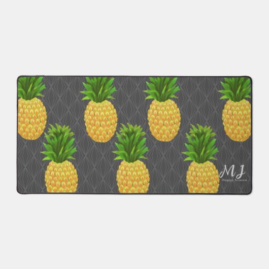 Ananas Gray Schreibtischunterlage (Vorderseite)