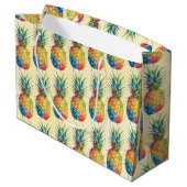 Ananas Große Geschenktüte (Rückseite Schrägansicht)