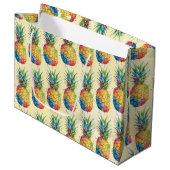 Ananas Große Geschenktüte (Vorderseite Schrägansicht)