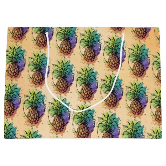 Ananas Große Geschenktüte (Vorderseite)
