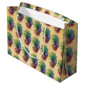 Ananas Große Geschenktüte (Rückseite Schrägansicht)