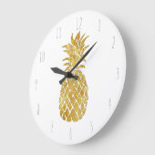 Ananas Große Wanduhr (Winkel)