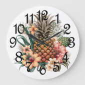 Ananas Große Wanduhr (Vorderseite)