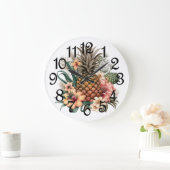 Ananas Große Wanduhr (Zuhause)