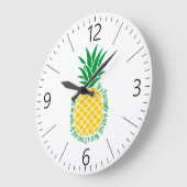 Ananas Große Wanduhr (Winkel)