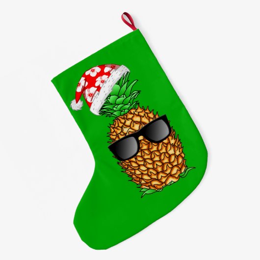 Ananas Großer Weihnachtsstrumpf (Rückseite (Hängend))