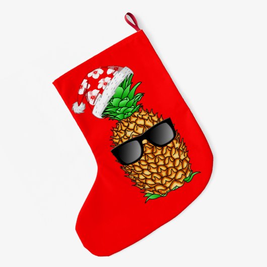 Ananas Großer Weihnachtsstrumpf (Rückseite (Hängend))