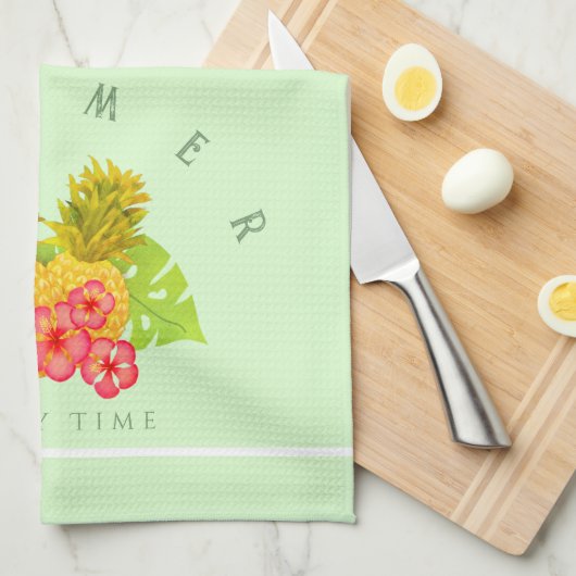 Ananas grün geschirrtuch (Viertel Falte)