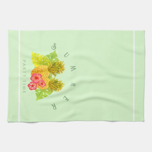 Ananas grün geschirrtuch (Horizontal)