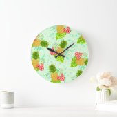 Ananas grün große wanduhr (Zuhause)