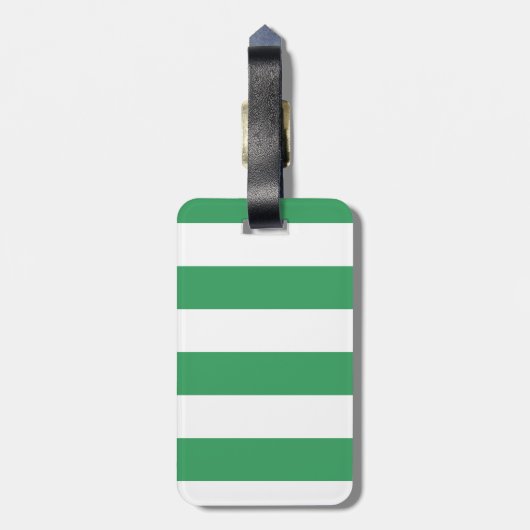 Ananas| Grüne Monogramm Gepäckanhänger (Rückseite vertikal)