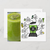 Ananas Grüne Smoothie Recipe Postkarte (Vorne/Hinten)