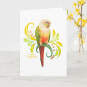 Ananas Grüne Wange Conure Karte (Gelbe Blume)