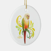 Ananas Grüne Wange Conure Keramik Ornament (Rechts)