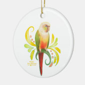 Ananas Grüne Wange Conure Keramik Ornament (Links)