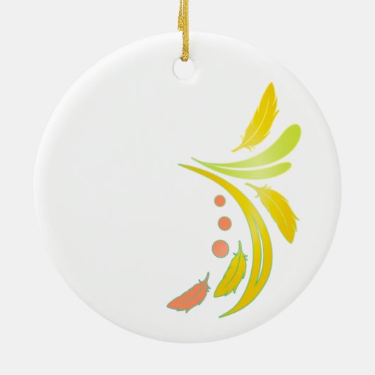 Ananas Grüne Wange Conure Keramik Ornament (Hinten)