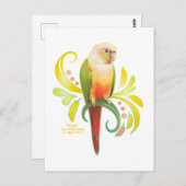 Ananas Grüne Wange Conure Postkarte (Vorne/Hinten)