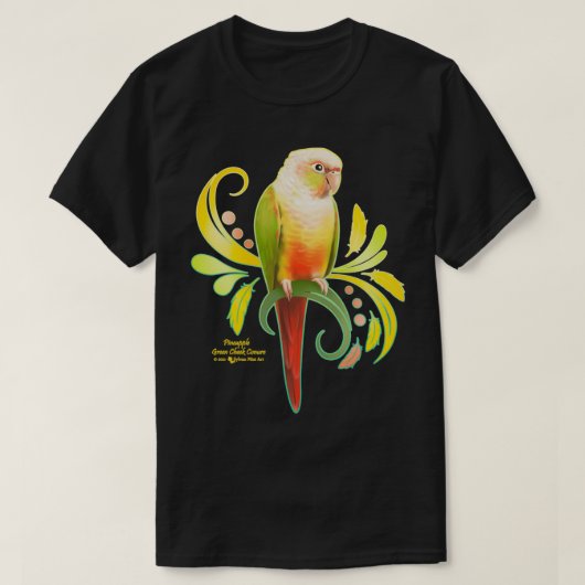 Ananas Grüne Wange Conure T-Shirt (Design vorne)