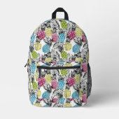 Ananas Grunge Palms Bedruckter Rucksack (Vorderseite)