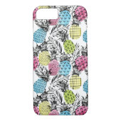 Ananas Grunge Palms Case-Mate iPhone Hülle (Rückseite)