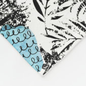 Ananas Grunge Palms Fleecedecke (Ecke)