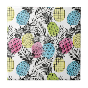 Ananas Grunge Palms Fliese