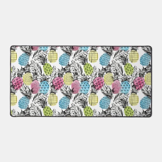 Ananas Grunge Palms Schreibtischunterlage (Vorderseite)