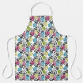 Ananas Grunge Palms Schürze (Vorderseite)